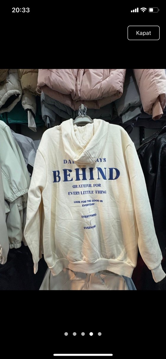 Beyaz Fermuarlı Midi Sweatshirt - Görsel 2