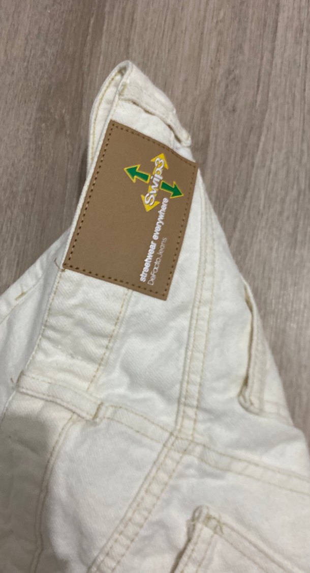 Beyaz Kadın Regular Fit Midi Kot Pantolon - Görsel 4