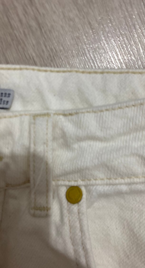 Beyaz Kadın Regular Fit Midi Kot Pantolon - Görsel 3