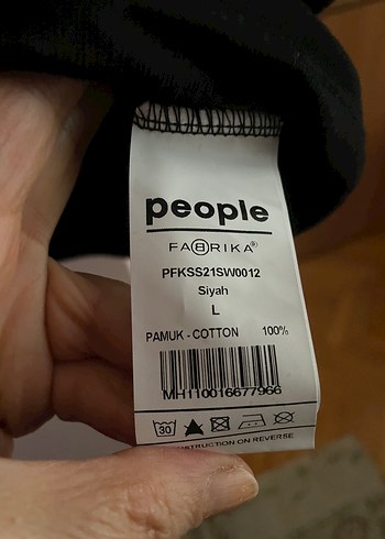 Fabrika Kadın Siyah Kısa Kollu Crop Sweatshirt