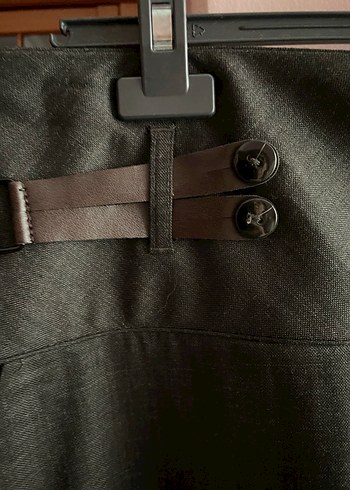 Mango kahverengi midi Kalem Etek Kemerli - Görsel 4