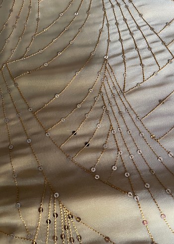 Gold renkte pul İşlemeli Bohem Masa Örtüsü - Görsel 4