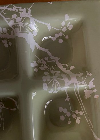 Dört Bölmeli Desenli meze/sunum Tabağı - Görsel 3