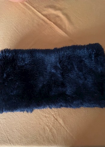 Siyah yapay Kürk Kadın yaka/boyunluk - Görsel 4