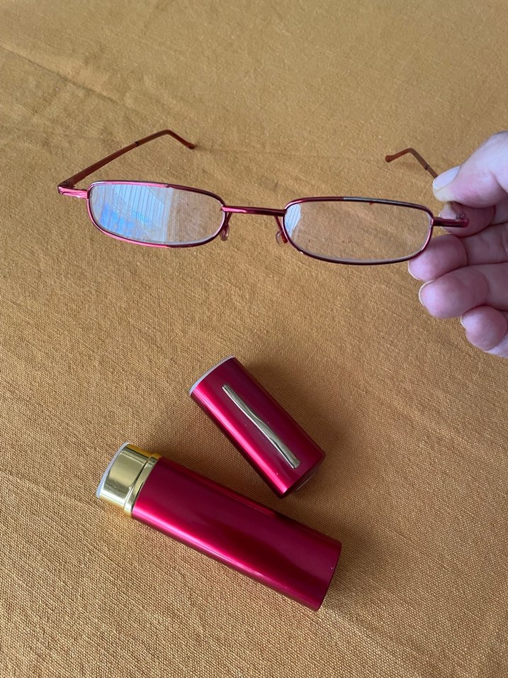 Kırmızı Unisex okuma gözlüğü - Görsel 3