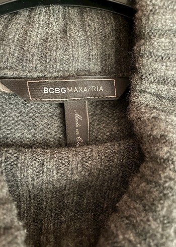 Antrasit yün panço - Görsel 4