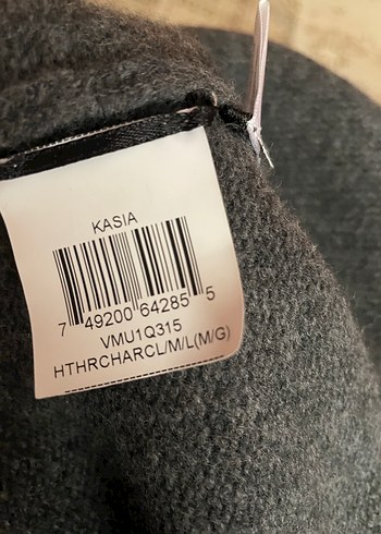 Antrasit yün panço - Görsel 7