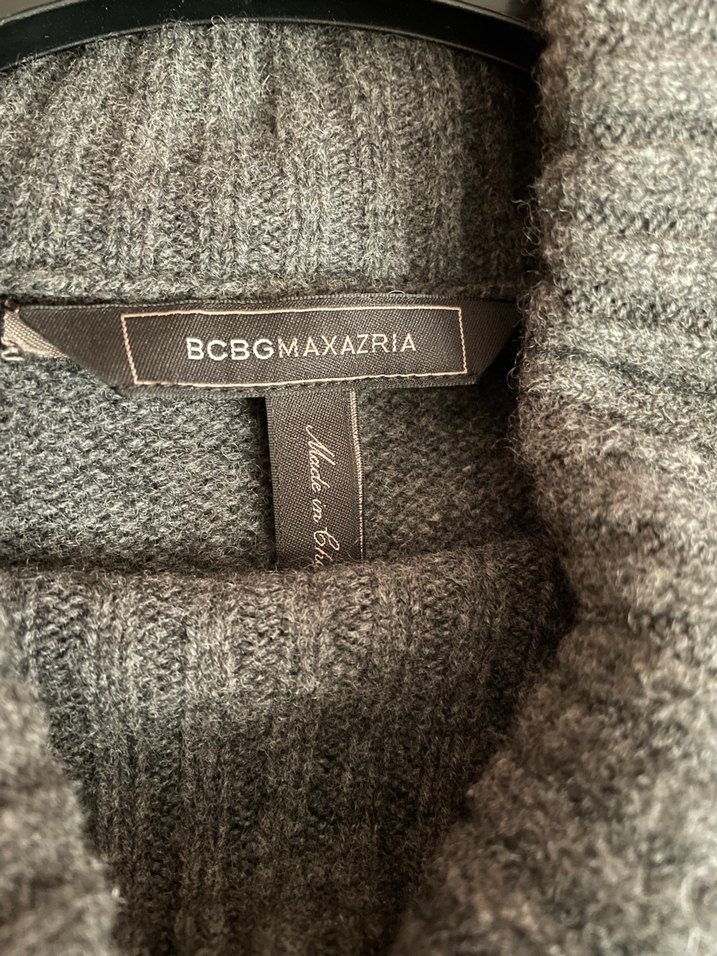 Antrasit yün panço - Görsel 4