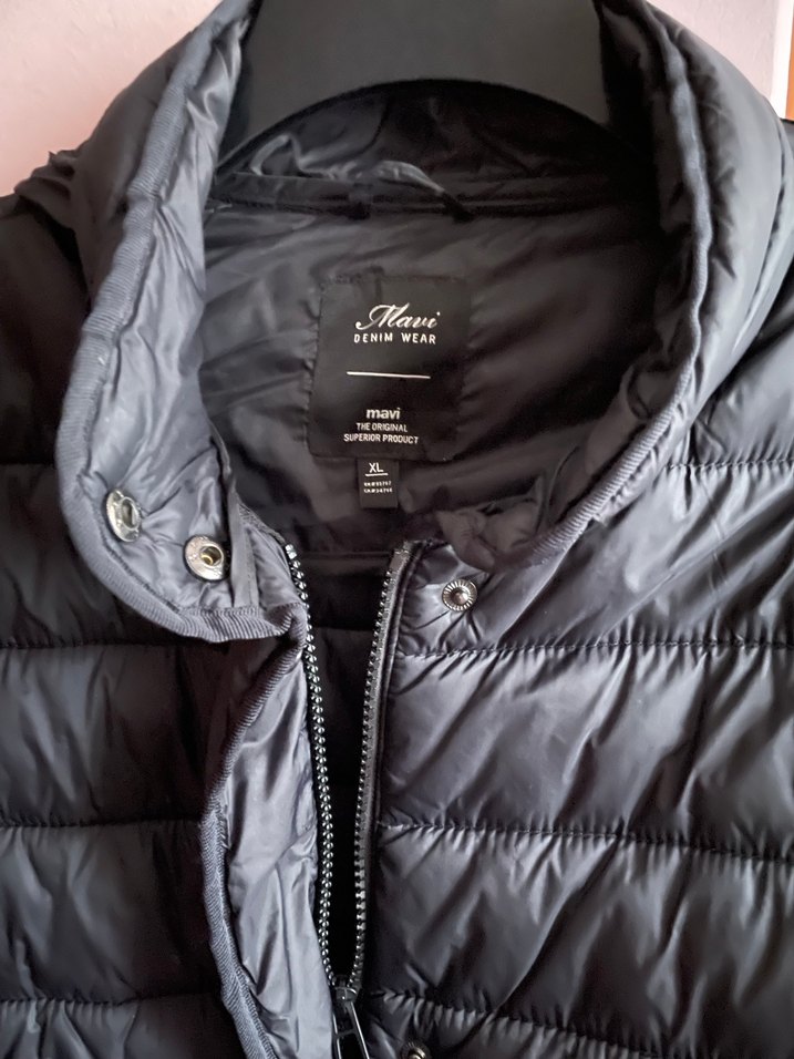 Mavi jeans Fermuarlı Kadın Kışlık pufa mont - Görsel 3