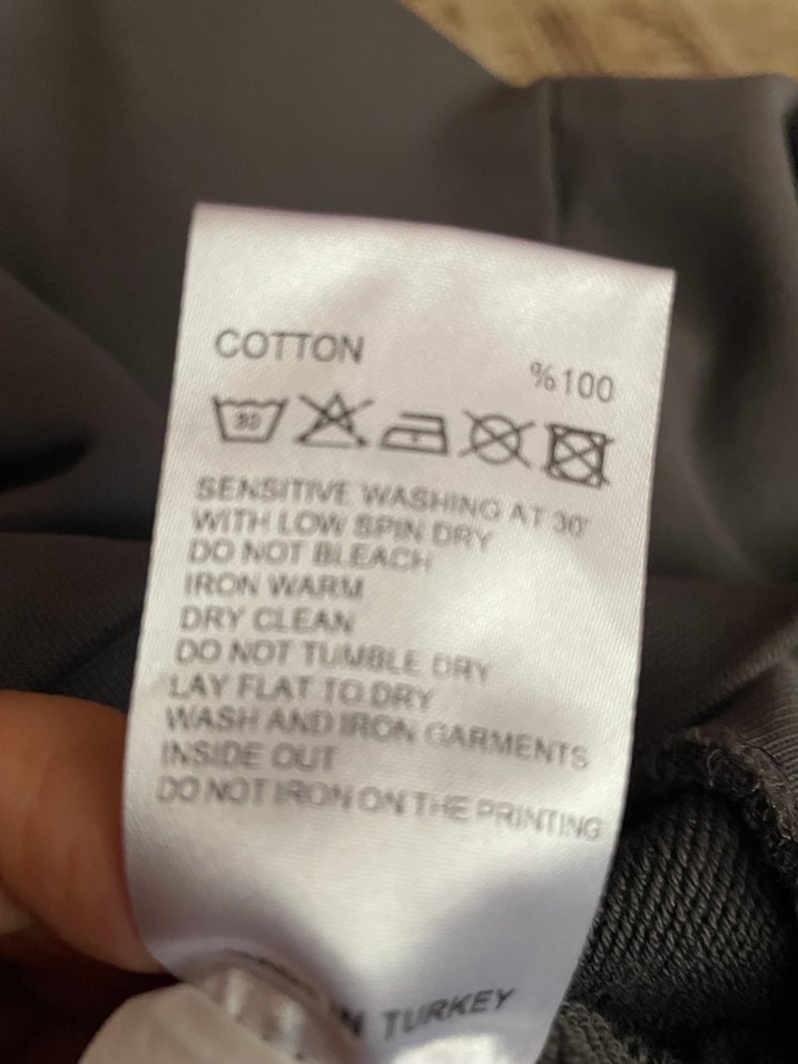 Gri Kapüşonlu Rahat Kesim Crop Sweatshirt - Görsel 5