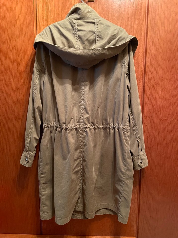 Haki yeşil Oversize uzun parka/kaban - Görsel 2