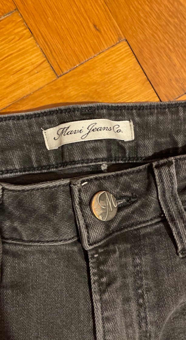 Gri Kadın Denim Pantolon Midi Boy - Görsel 2