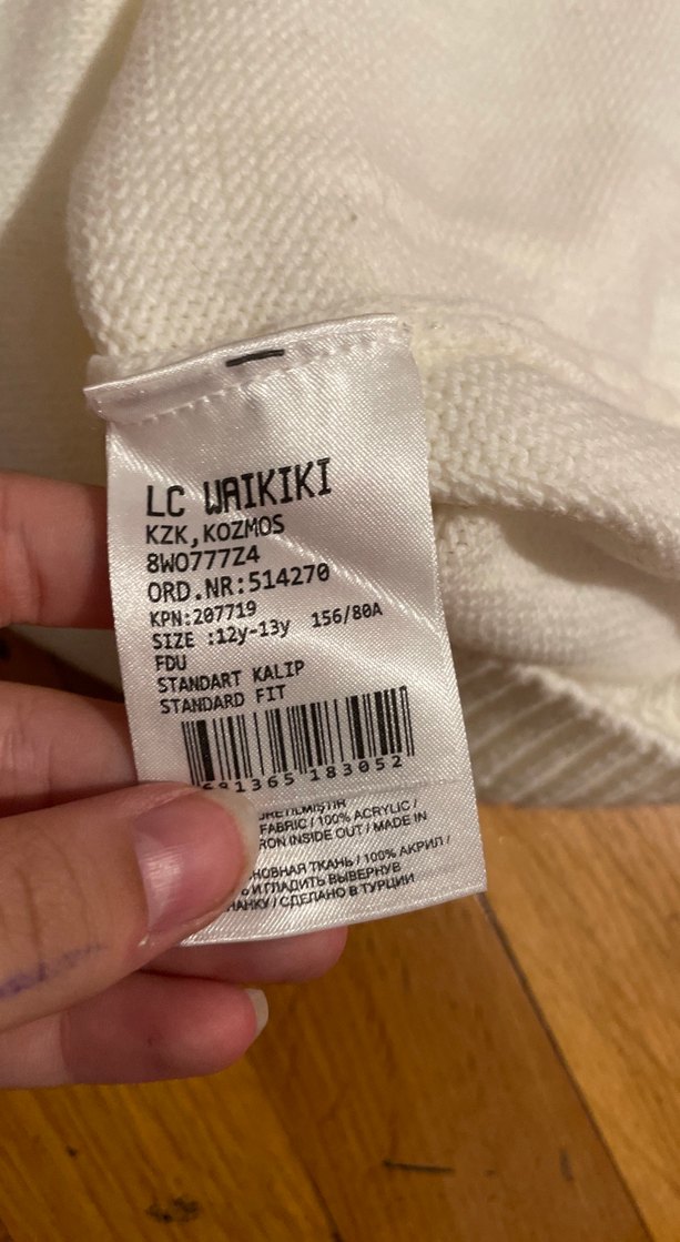 Kız çocuğu bej kazak - Görsel 3