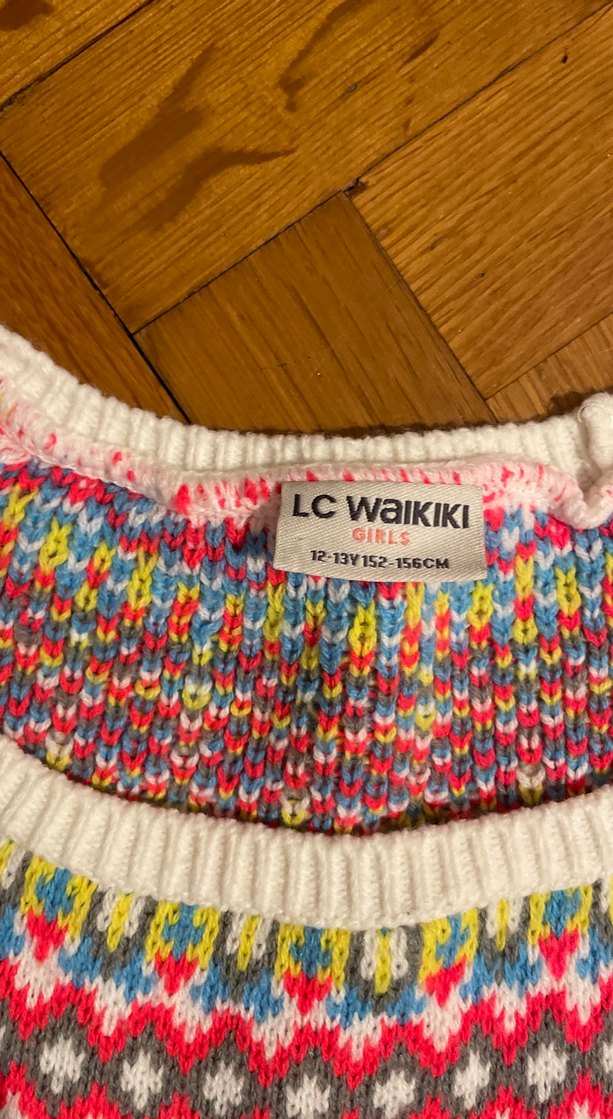 Kız çocuğu bej kazak - Görsel 2