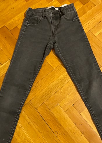 Gri Düğmeli Kadın Denim Pantolon - Görsel 2