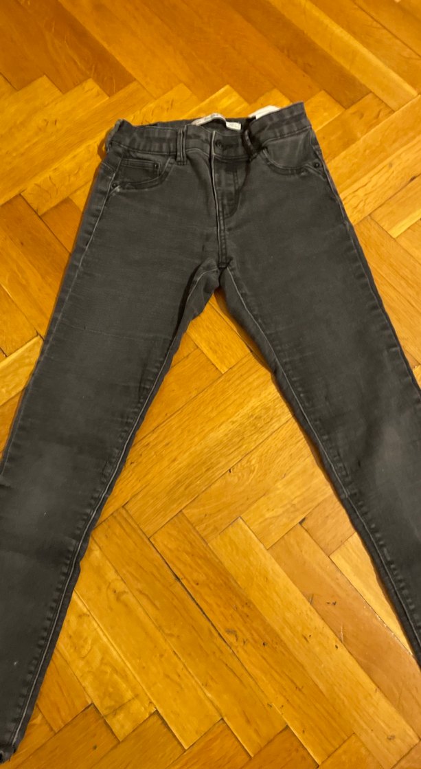 Gri Düğmeli Kadın Denim Pantolon - Görsel 2