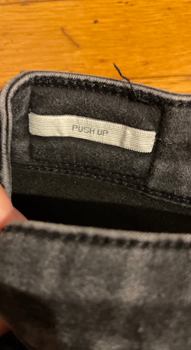 Gri Düğmeli Kadın Denim Pantolon - Görsel 3