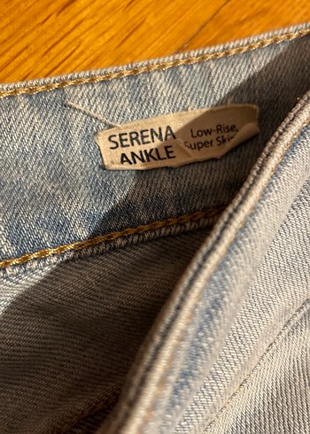 Bej Nakışlı Fermuarlı Kadın Denim Pantolon - Görsel 4