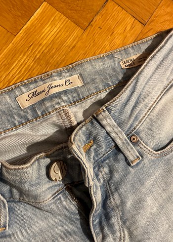 Bej Nakışlı Fermuarlı Kadın Denim Pantolon - Görsel 3