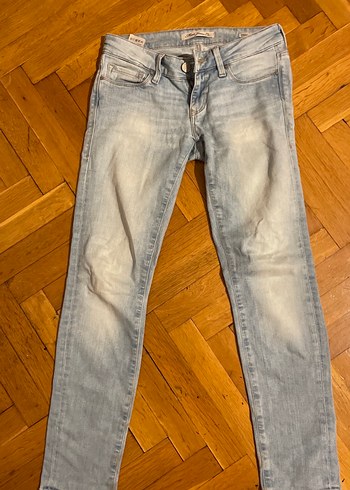 Bej Nakışlı Fermuarlı Kadın Denim Pantolon - Görsel 2