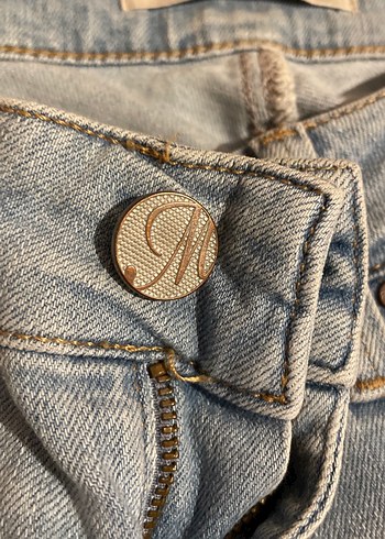 Bej Nakışlı Fermuarlı Kadın Denim Pantolon - Görsel 6