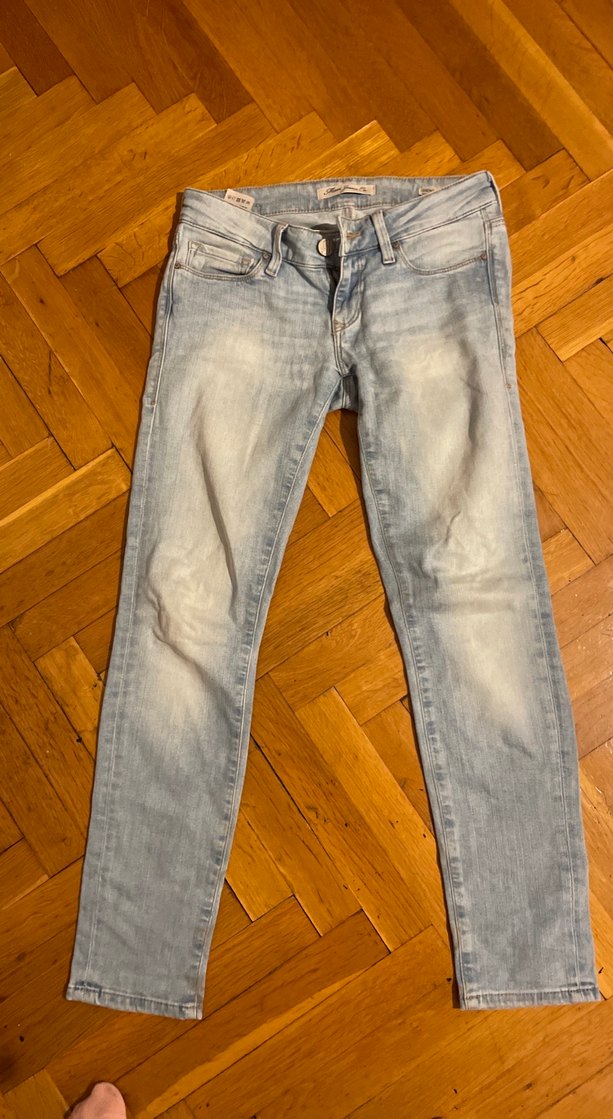 Bej Nakışlı Fermuarlı Kadın Denim Pantolon - Görsel 2