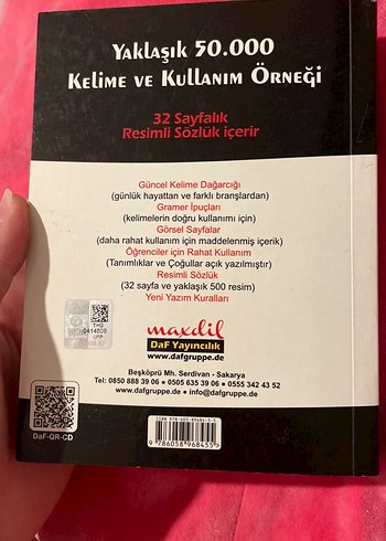 DaF Sözlük Almanca-Türkçe Öğrenenler İçin - Görsel 5