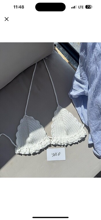 El örgüsü bikini üstü