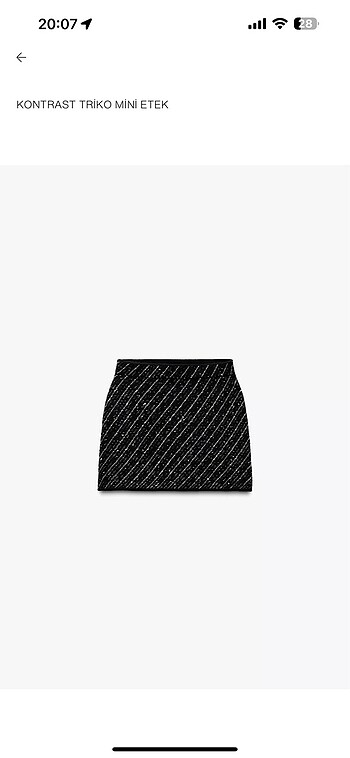Zara triko etek yeni gibi