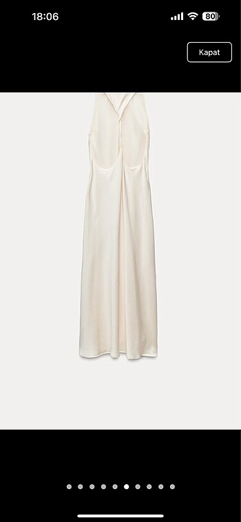 Zara ekru elbise - Görsel 6