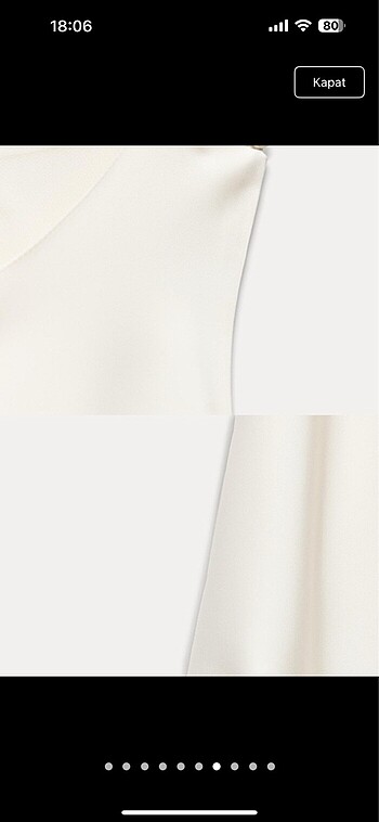 Zara ekru elbise - Görsel 8