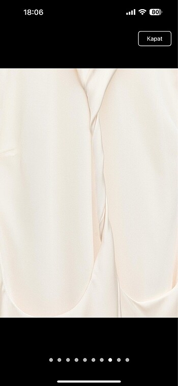Zara ekru elbise - Görsel 9