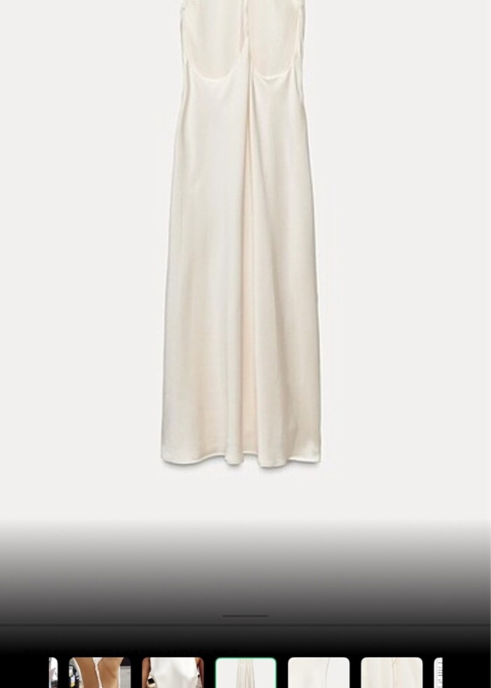 Zara ekru elbise - Görsel 5