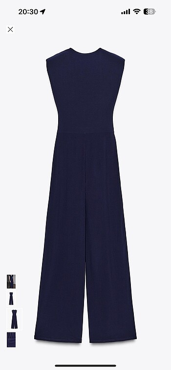 Zara Vatkalı drapeli uzun tulum - Görsel 5