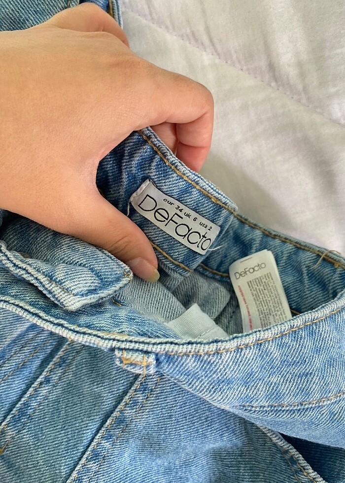 Kısa Kot etek - Görsel 3