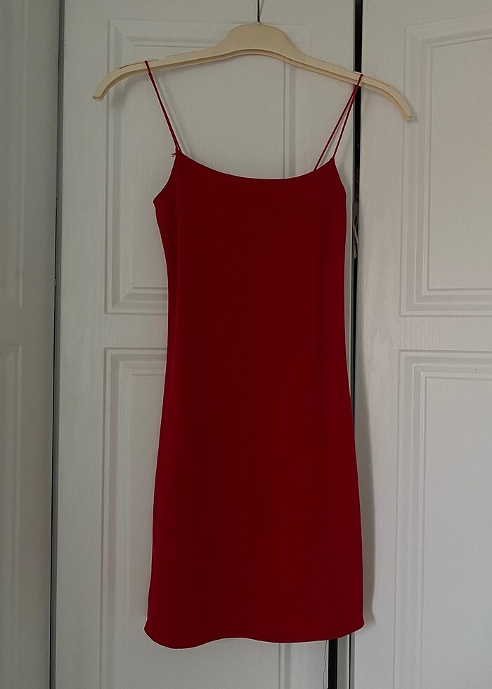 Mini kırmızı elbise - Görsel 2