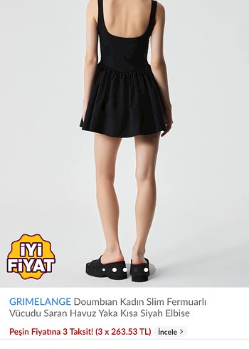 Siyah Straplez Kısa Elbise - Görsel 2