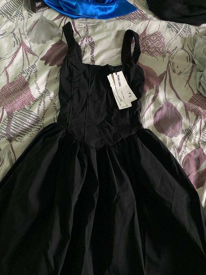 Siyah Straplez Kısa Elbise - Görsel 5