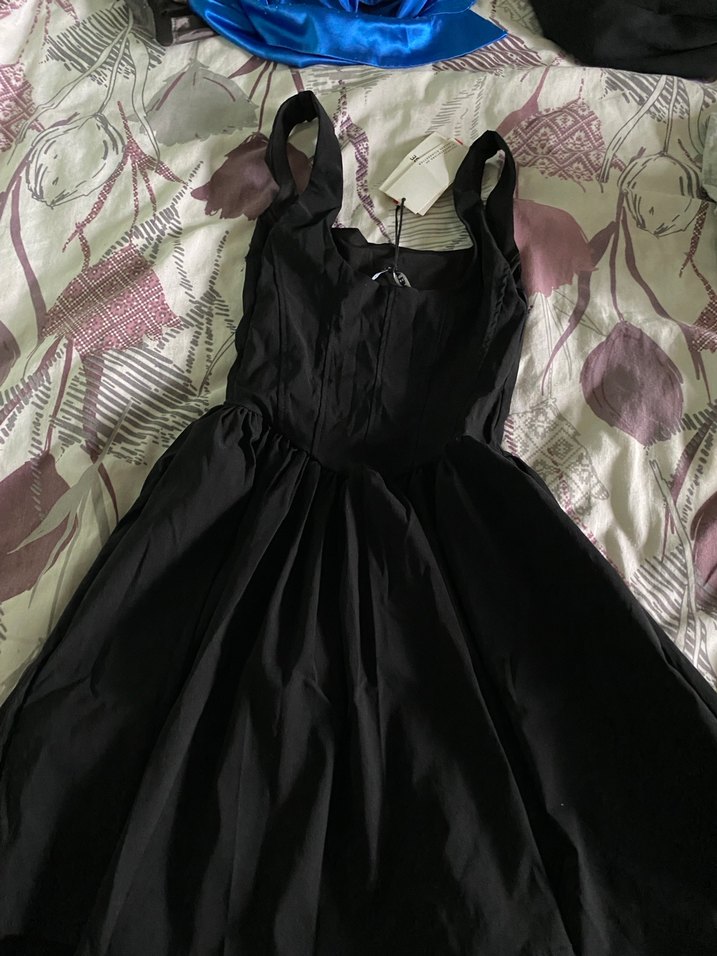 Siyah Straplez Kısa Elbise - Görsel 4