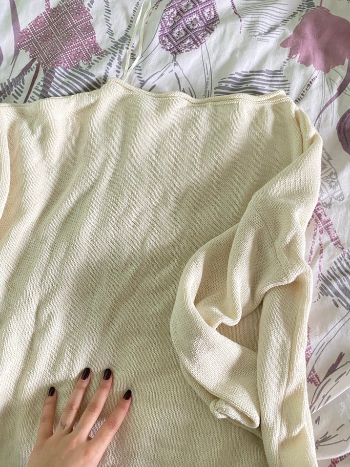 kayık yaka triko kazak - Görsel 4