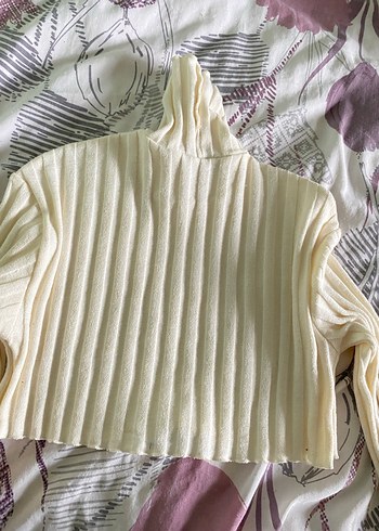 Beyaz Boğazlı Triko Kadın Kazak - Görsel 4