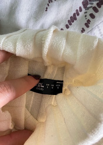 Beyaz Boğazlı Triko Kadın Kazak - Görsel 3