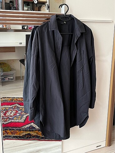 siyah oversize gömlek