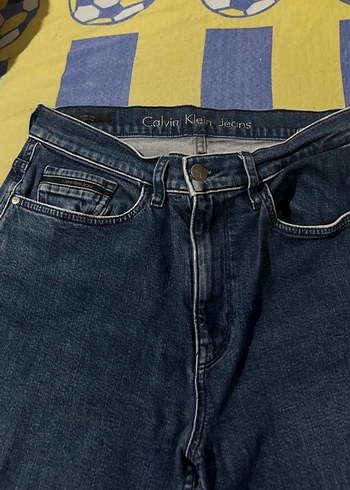 Kadın Mavi Gri Bol Kesim Midi Boy Kot Pantolon - Görsel 2