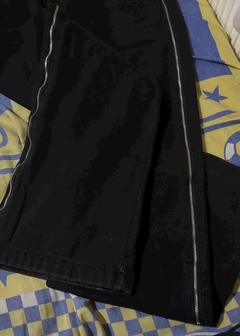 Fermuarlı Siyah Kadın Denim Pantolon - Görsel 2