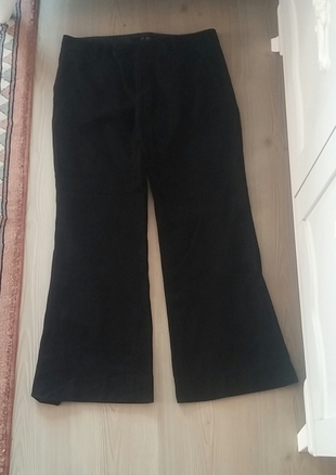 zara kadifemsi bol paca kumas pantolon 