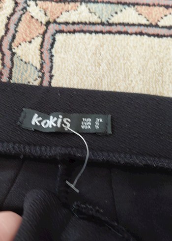 s Beden siyah Renk Siyah Kadın Kumaş Pantolon