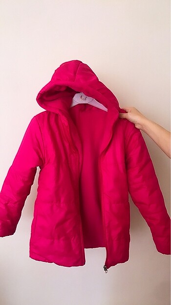 Koyu pembe çocuk mont
