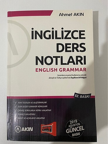 İngilizce ders notları. Akın dil Grammar kitabı