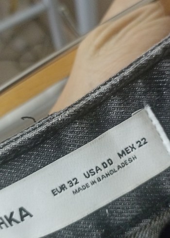 s Beden gri Renk Kadın Gri baloon Fit kot pantolon